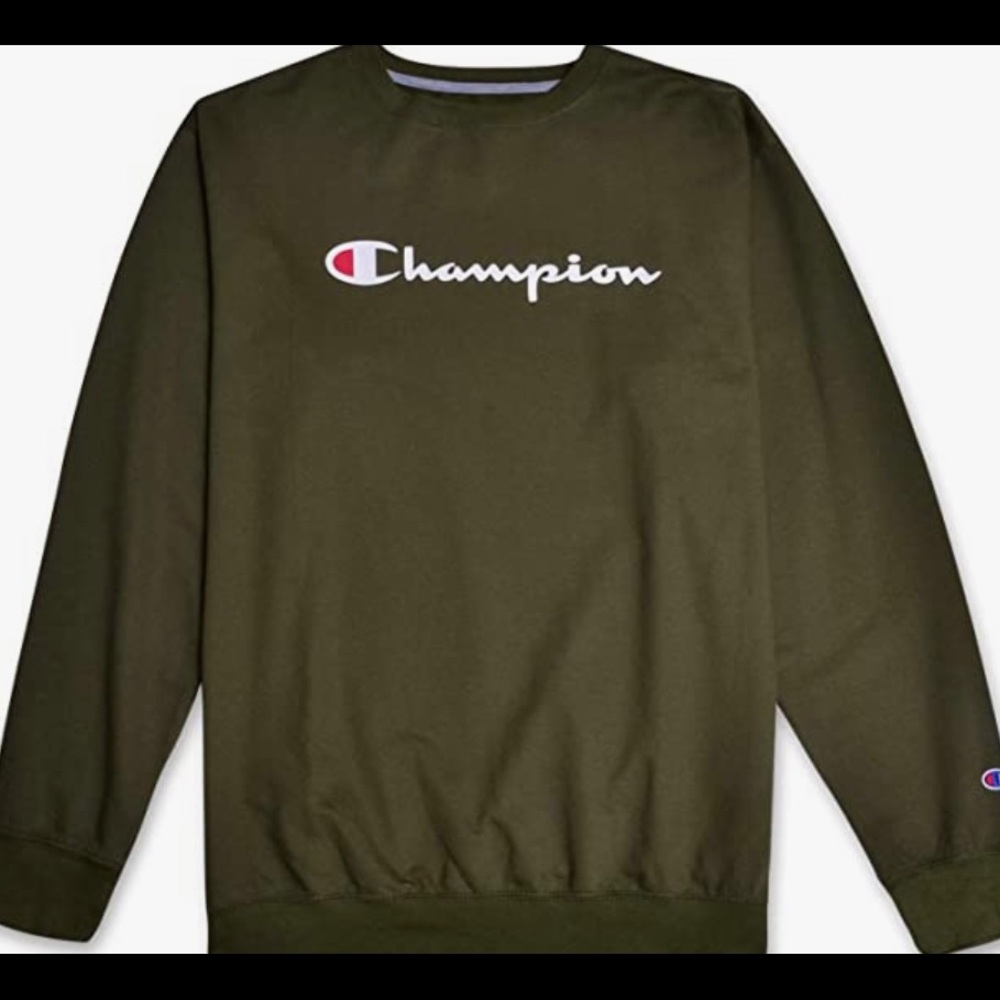 Dark Green Champion Crewneck Sweat Shirt